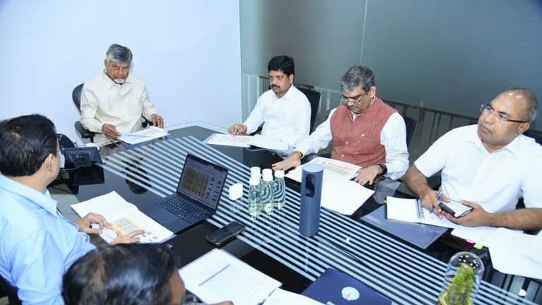 CM Chandrababu review with Mining department