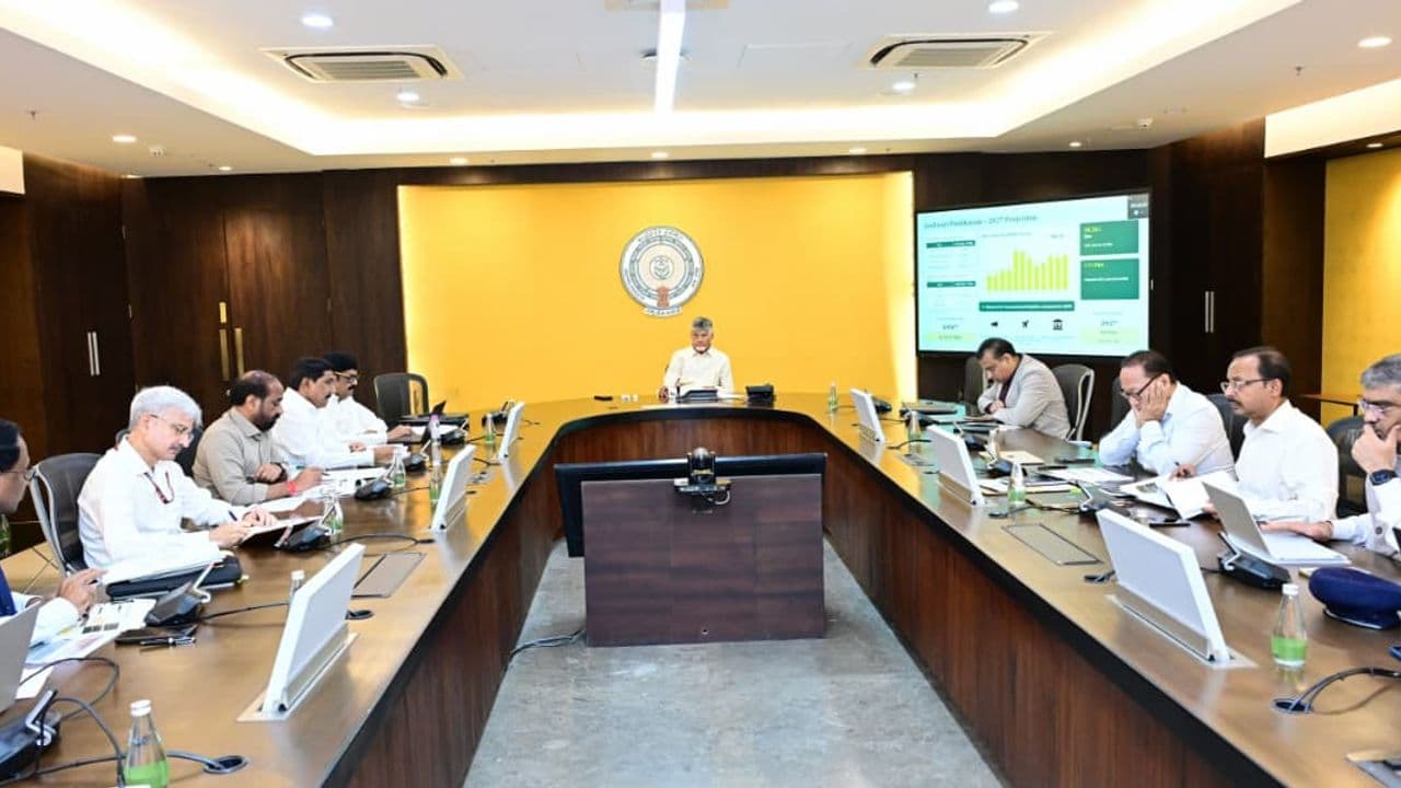 AP CM Chandrababu Naidu reviews preparations for Godavari Pushkarams 2027