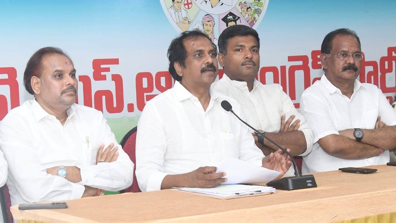 Former Andhra Pradesh minister Kurasala Kannababu addressing the media in Kakinada on the state's PPP-2026 policy.