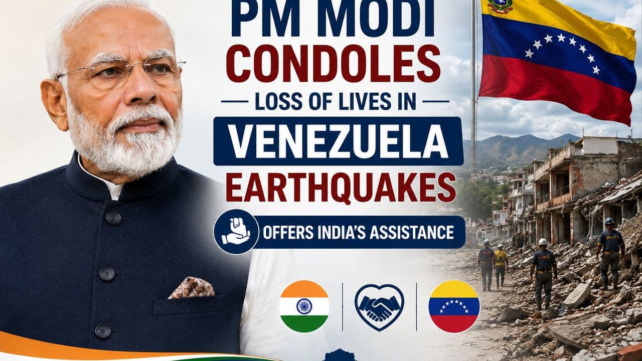 PM Modi Condoles Loss of Lives in Venezuela Earthquakes