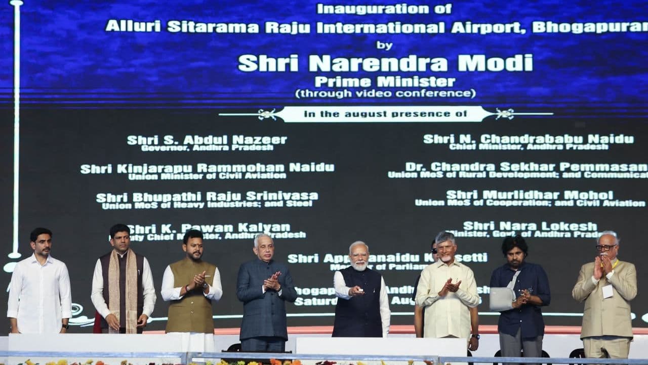 Prime Minister Narendra Modi inaugurated the Alluri Sitarama Raju International Airport at Bhogapuram
